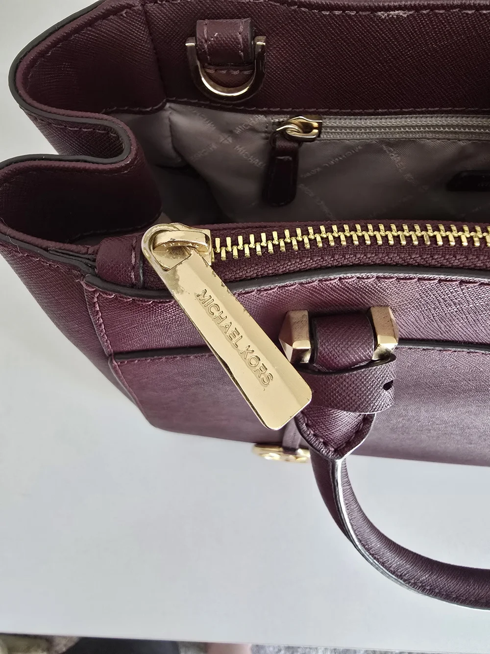 Michael Kors Plum Saffiano Leather Tote
